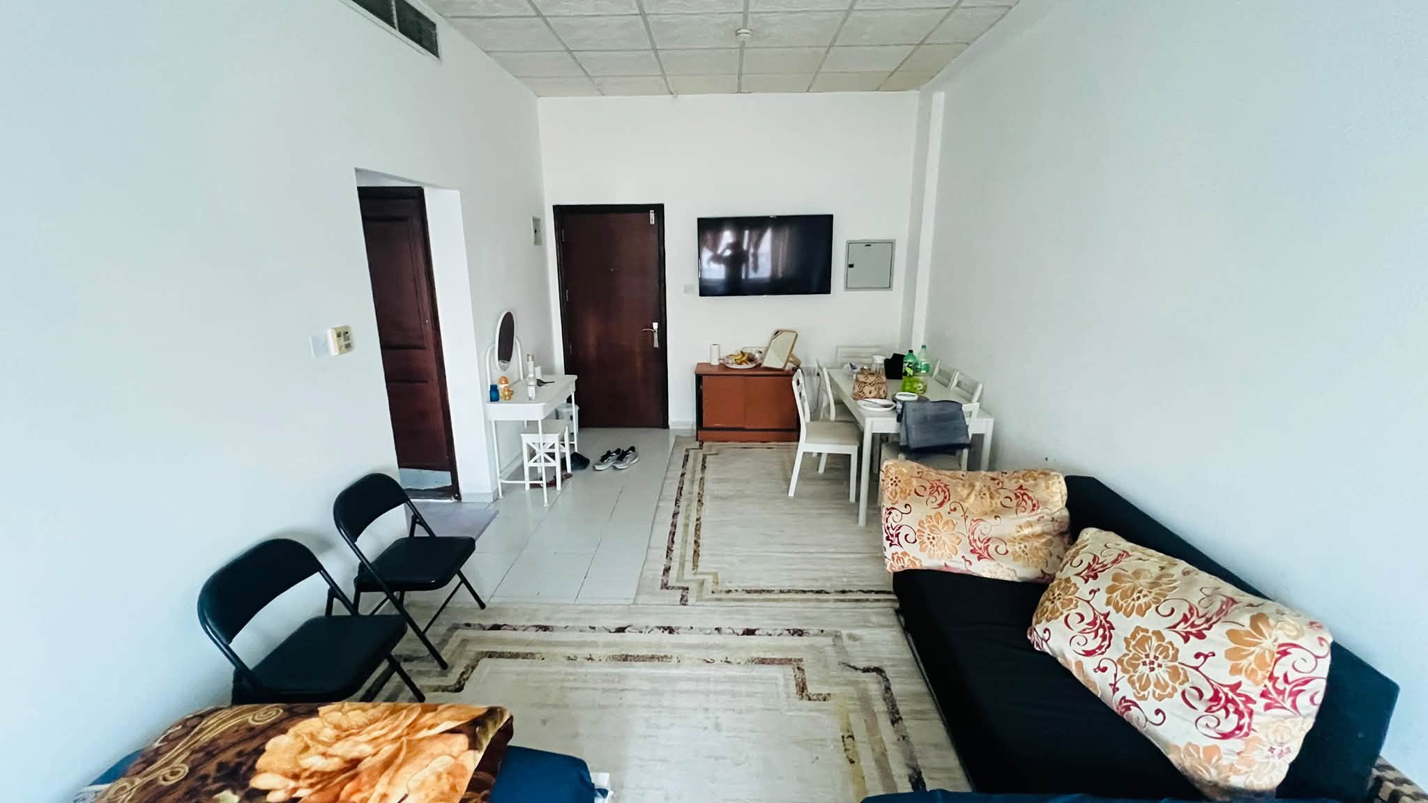 Shared hall and seating area at the staff accommodation